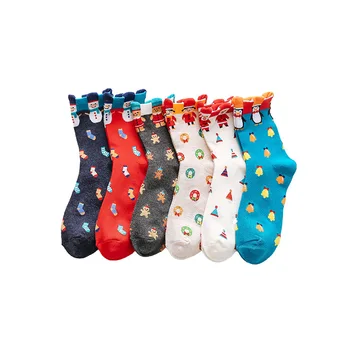 Средната Тръба Жените Чорапи Мультяшные памук Цветни Чорапи 1 Чифт Меки Дишащи дамски Чорапи Kawai Чудесни Чорапи, Чорапи Лолита