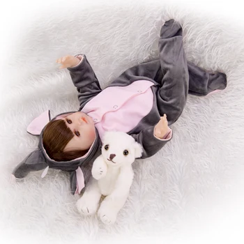 KEIUMI Карикатура Реалистичен Слон Reborn Baby Boy Кукли 18 инча Мек Силикон, Винил Boneca Reborn Мода Детска Ден Подаръци