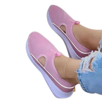 2021 Нови дамски възли сандали Дишащи и Удобни дамски плоски обувки Мода Развлечения дамски Маратонки Открит Плюс Размера на Нова
