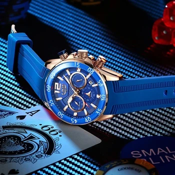 2021 Модерен мъжки часовник LIGE Top Brand Луксозни Силиконови Спортни Часовници Мъжки кварцов Часовник Водоустойчив Часовник Relogio Masculino