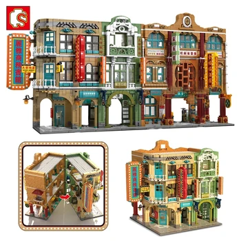 Sembo Block Хонг Конг Style Street View Building Block Arcade House 3D Модел на Тухли С Леки Играчки За Деца, Подаръци За Рожден Ден