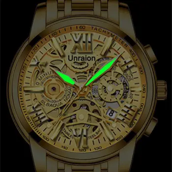 Скелетните часовници Кварцови часовници, Мъжки Спортни часовници, Ежедневни Бизнес Лунните Ръчен часовник Relojes Hombre Вградена батерия Hour 2021A4158