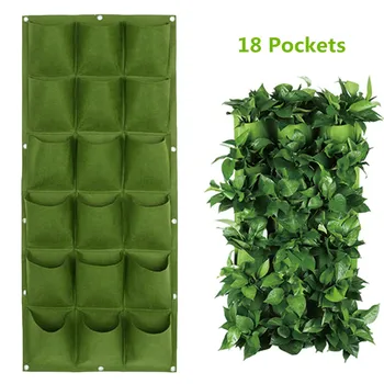 2021top home decor 9 Pocket Vertical Greening Hanging Garden Wall Plant Pot Bag Planter стоки за дома
