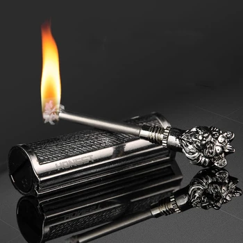 Нов Метален Водоустойчив Постоянен Срещата Запалка Кремък Огън Стартер Безплатно Огнена Факла Керосин, Масло, Бензин Открит Инструмент За Оцеляване