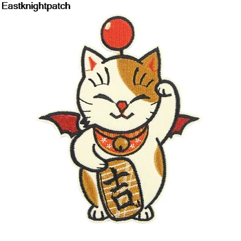 Лъки Cat карикатура kawaii Ютия на Лепенки За Облекла, Бродирани Икони Апликация Мозайка Етикети направи си САМ украса E1094