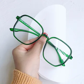 По-голяма Рамка Квадратна Анти-синя Светлина Очила Рамка Извънгабаритни Компютърни Очила Рамка За Жени и Мъже Квадратни Оптични очила Очила