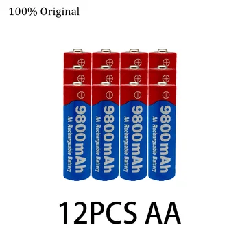 4~40 бр./лот Марка AA батерия 9800mAh 1.5 V Нова Алкална Батерия batery за led light играчки mp3 Безплатна доставка