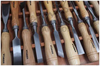 Най-добрите 12ШТ Дърворезба Стамески Набор от Дървообработващи Инструменти Комплект W/Дървена Дръжка