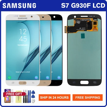 Amoled Lcd Дисплей За Samsung Galaxy S7 LCD Дисплей С Сензорен Екран Дигитайзер възли За Samsung S7 G930 G930F G9300 LCD Дисплей