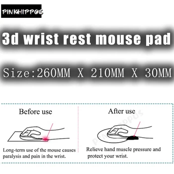PINKHIPPOS Аниме Скоростна Дэдпул 3D подложка за мишка Силикон Breat Подложка За Мишка Аниме Ръчен Подложка за Мишка, Подложка за Мишка