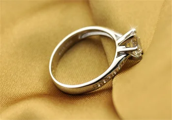 LMNZB Silver 925 Бижута Silver 925 Rings For Women Bridal Wedding Cubic Цирконий Round Stone Ring Bijoux Femme Engagement Анел
