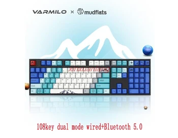 Varmilo VD108M Summit 108key dual mode wired+Bluetooth 5.0 PBT keycap office gamesmechanical keyboard,ключове NCherry MX
