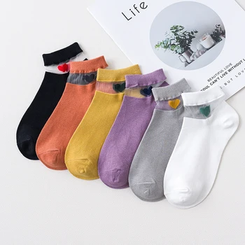 Дамски чорапи глезена нескользящие чорапи за жени Прозрачни Невидими Летни Чорапи Дантелени Чорапи Нескользящие Прозрачни Тънки Чорапи-3 Чифта