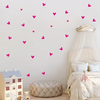 22 бр./компл. Small Love Heart Home Decor Wall Sticker Decal Спалня Vinyl художествена Картина за Декорация на Дома Етикети Подвижна Плакат O28