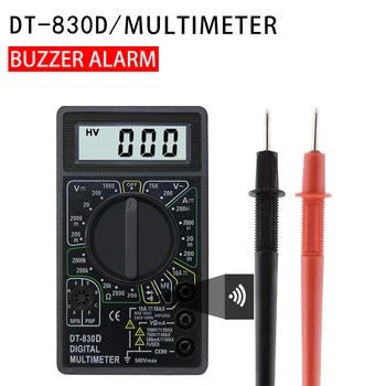 DT-830 Цифров Мултицет с един сигнал Квадратна Вълна на Изходното Напрежение на Усилвател Ω Тестер Сонда DC AC LCD Защита от претоварване DT-830B