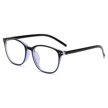 Готови Очила За Късогледство, Със Сини Филм Очила С Кръгли Рамки За Очила Против Синя Светлина Недалновидни Очила Степен От -1,0 До -6,0