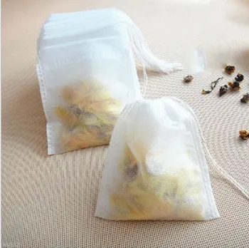 Нетъкан Пакетчета Чай и Прибори за Еднократна употреба Пакетчета Чаени Торбички Празни Аромат на Чаени Пакетчета С Струнным Лечебно О-Филтър е за Еднократна употреба пакетчета