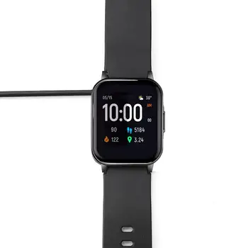 1 м Преносим USB Кабел За Зареждане За Haylou Smart Watch 2 Смяна на Зарядно Устройство Адаптер за зарядно устройство ще захранване на Док Станция Smartwatch Аксесоари