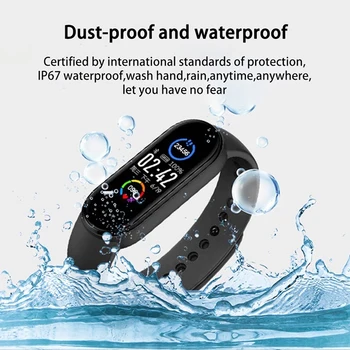 2021 M6 Умен Часовник Мъже, Жени Деца Smartwatch Монитор на сърдечната Честота Спортен Фитнес Гривна За iPhone Xiaomi Redmi Android Watch