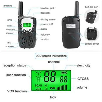 2 бр Baofeng Children Mini Уоки Токи BF-T3 5W 1800mAh ПР Portable Ham Cb 2 Way Радио Communicator UHF Предавател