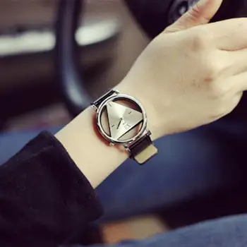 Уникален Выдолбленный Триъгълни циферблат Модни часовници часовници дамски позната марка часовници стена с модерен дизайн erkek saat 2021