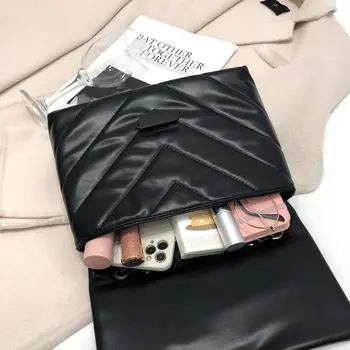 Модни вериги Кожени Чанти През Рамо Луксозни Дизайнерски Чанти за жени от 2021 Портфейли Crossbody Sac Bolso Grande Mujer
