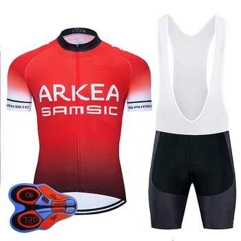 2021 Team ARKEA Cycling Jersey Bib Set МТБ France Bicycle Clothing Quick Dry Bike Дрехи да се Носят Мъжки Къс Майо Кюлот