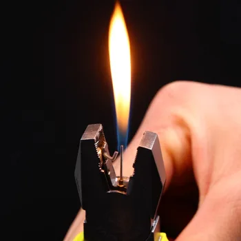 Факел Творчески Метални хващам Запалка Безплатен Огън Бутан Газови Запалки газ Гордее Реактивен Хардуерни Аксесоари Цигари Подарък мъжки Играчки