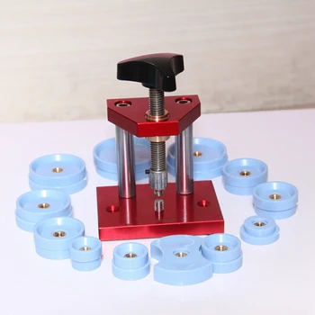 1Pcs Watch Case Press Medium Heavy Duty Watch Case Pressing Tool with 12 Nylon Die for Watch Repair & 13Pcs 0.6 Mm-2.0 Mm Watchma