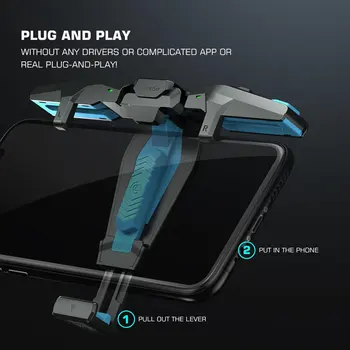 F4 Mobile Gaming Контролер Gamepad Plug And Play За iPhone Бутон Нула Закъснение на Мобилен Гейминг Контролер