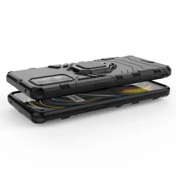 Скоба Околовръстен Притежателя Калъф за Realme X7 Max GT С20 V15 Q3 Case Stand Hybrid С полосовой капак за Рено 6 Pro 5 4 Lite Find X3 NEO