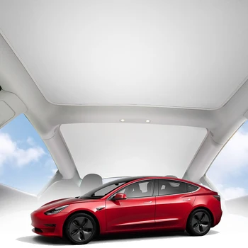 За Tesla Model 3 2021 Предпазна Козирка Блок На Страничните Прозорци Светлина Охлаждане На Предното Стъкло Завеса Полиестерна Мрежа