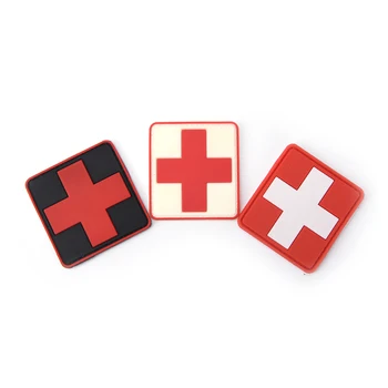 1бр Нов 3D PVC Гума Червен Кръст Флаг на Швейцария Швейцарският Кръст Кръпка Лекар, Фелдшер Тактически Нож икона