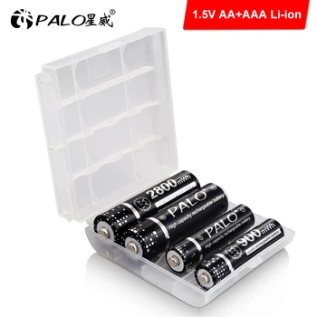 AA 1.5 V Литиево-йонна Акумулаторна Батерия+1.5 V AAA Литиево-йонни Акумулаторни Батерии с LCD дисплей Smart 1.5 V Литиево-Йонна Акумулаторна батерия Зарядно устройство