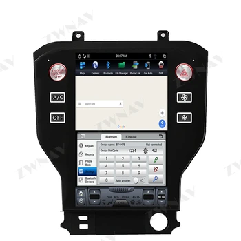 Carplay 128G Tesla Екран За Ford Mustang 2016 2017 2018 2019 Android 9 Unit Автомобилен Мултимедиен Плейър GPS Аудио Стерео Радио