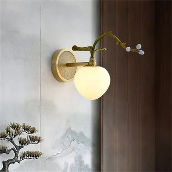 AOSONG Brass LED Wall Sconces Fixture Lamp Indoor Modern Luxury Design Light For Home Corridor