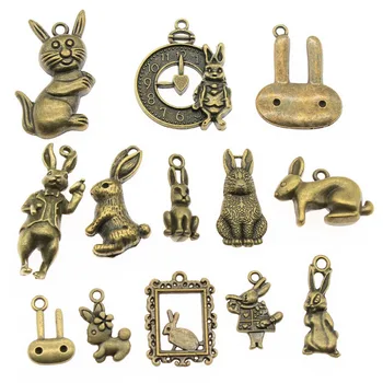 Vintage 40 г Mix Random Animal Charm Висулки За Гривна, Колие Бижута и Аксесоари Сам Jewelry Making