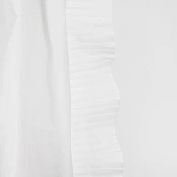TWOTWINSTYLE Ежедневни Лоскутная риза с волани За жени Поло с Дълъг Ръкав Елегантна Бяла Блуза Дамска Мода нови Дрехи