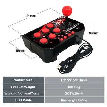 USB C Жичен Контролер Mini Joystick Game Joypad Контролер за гейм конзолата на Nintendo N-Switch/PS3/PC/Android