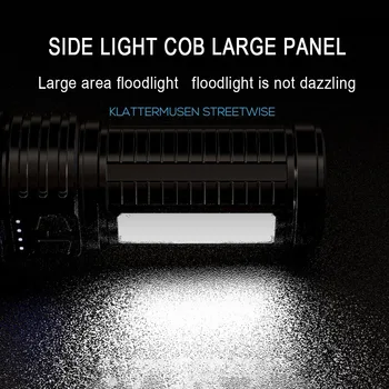 Led Фенерче Факел Light G5 COB Мощен Usb Акумулаторна Фенерче Открит Къмпинг Тактически Фенер Power Display