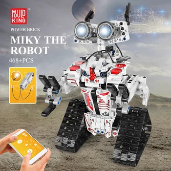 MOULD KING 15049 Creative Toys APP RC Robot Electric Building Blocks на Интелигентните Робот Bricks Kids САМ Toys Christmas Gifts