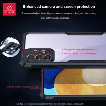 За Galaxy A32 Case, Xundd Airbag Case За Samsung Galaxy A10S A32 4G A42 A52 A72 Case, Прозрачен устойчив на удари Калъф за вашия телефон