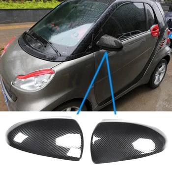 Carbon Fiber Car Rearview Mirror Cover Mirror Shell Аксесоари за Smart Fortwo 451 2008-