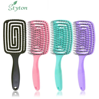 Styton Hairbrush Detangling Hair Brush Massage Hair Comb Detangler Hairbrush for Къдрава Коса Women Men Hair Scalp Massage Comb