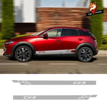 Кола Auto Етикети Ивица Увиване на Тялото Графика Винил Оформление на Автомобила Странични Ленти Пола Стикер За Mazda CX-3