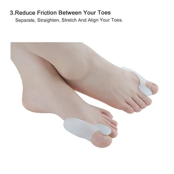 4Types Big Toe Spreader Foot Pain Relief Corrector Силиконов Гел Палеца Изправяне Коректор Сепаратор Палеца Бурсит на Палеца на Стъпалото Грижи Инструмент