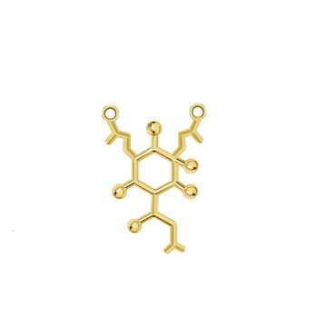 Хмел Молекула Бира Колие Марихуаната Висулка Химическа Структура С 50 Брънка От Веригата Покритие Химия Мода Бижута Химия