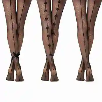 Секси мрежести чорапогащи, дамски чорапи, еротични мрежести чорапогащници Линия на Задния шев на Окото Трикотаж носочные изделия collant femme медии sexys kabaretki