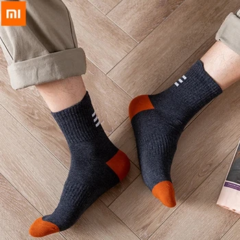 Xiaomi youpin памучни мъжки чорапи дезодорант впитывающий пот дишащи чорапи, подходящи за размера на 39-44