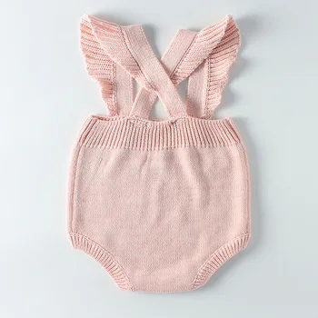 2020 Baby Boys Girls Rompers Baby Clothes Bodysuit Fly Knit Sleeve Rompers Spring Autumn Baby Boys Girls Rompers